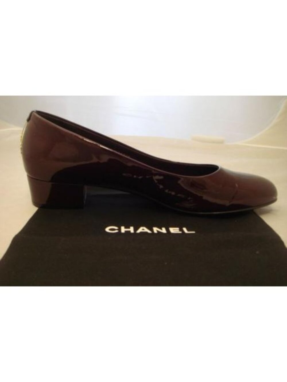 Chanel Patent Leather Ballet Shoes Flat Rare Vintage 41 EUR 11 US New In Box - Picture 3 of 16